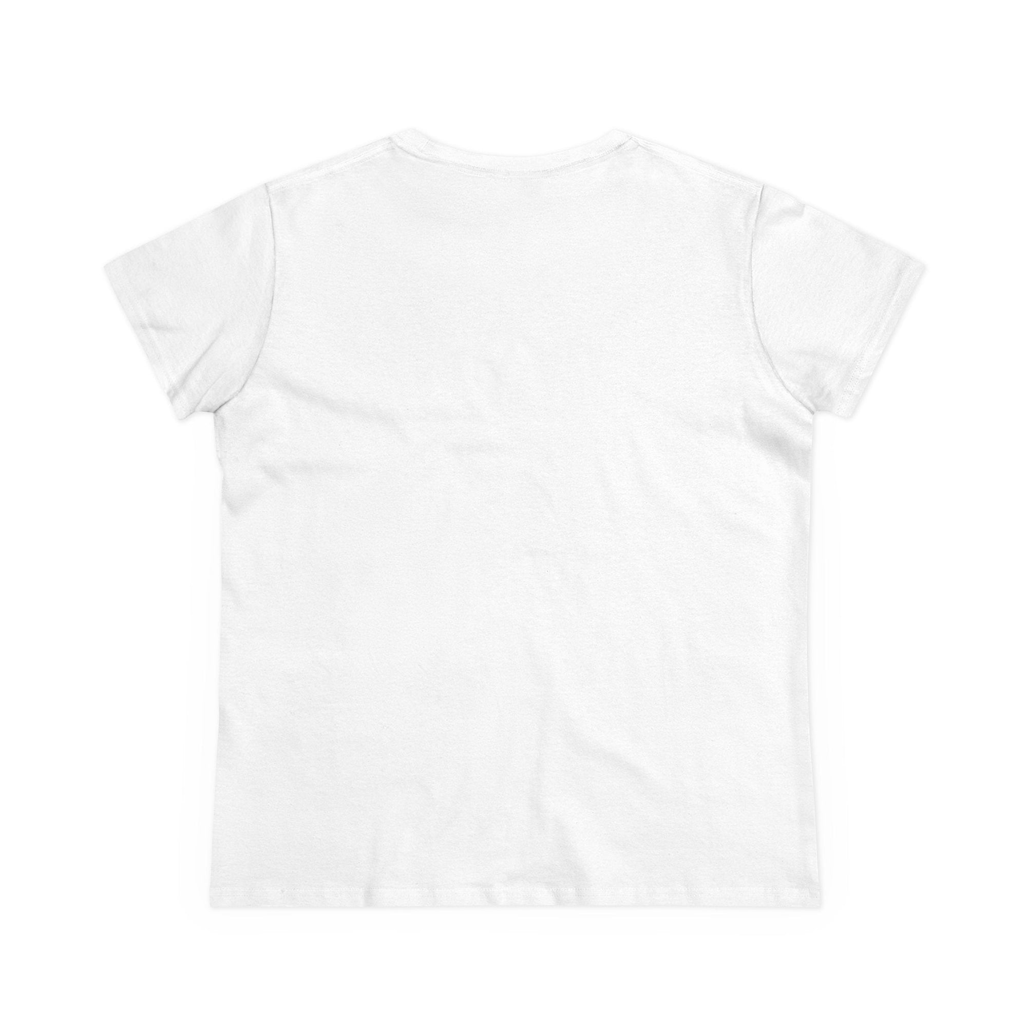 Women's tee with "Clothed in Strength & Softness," inspirational design.