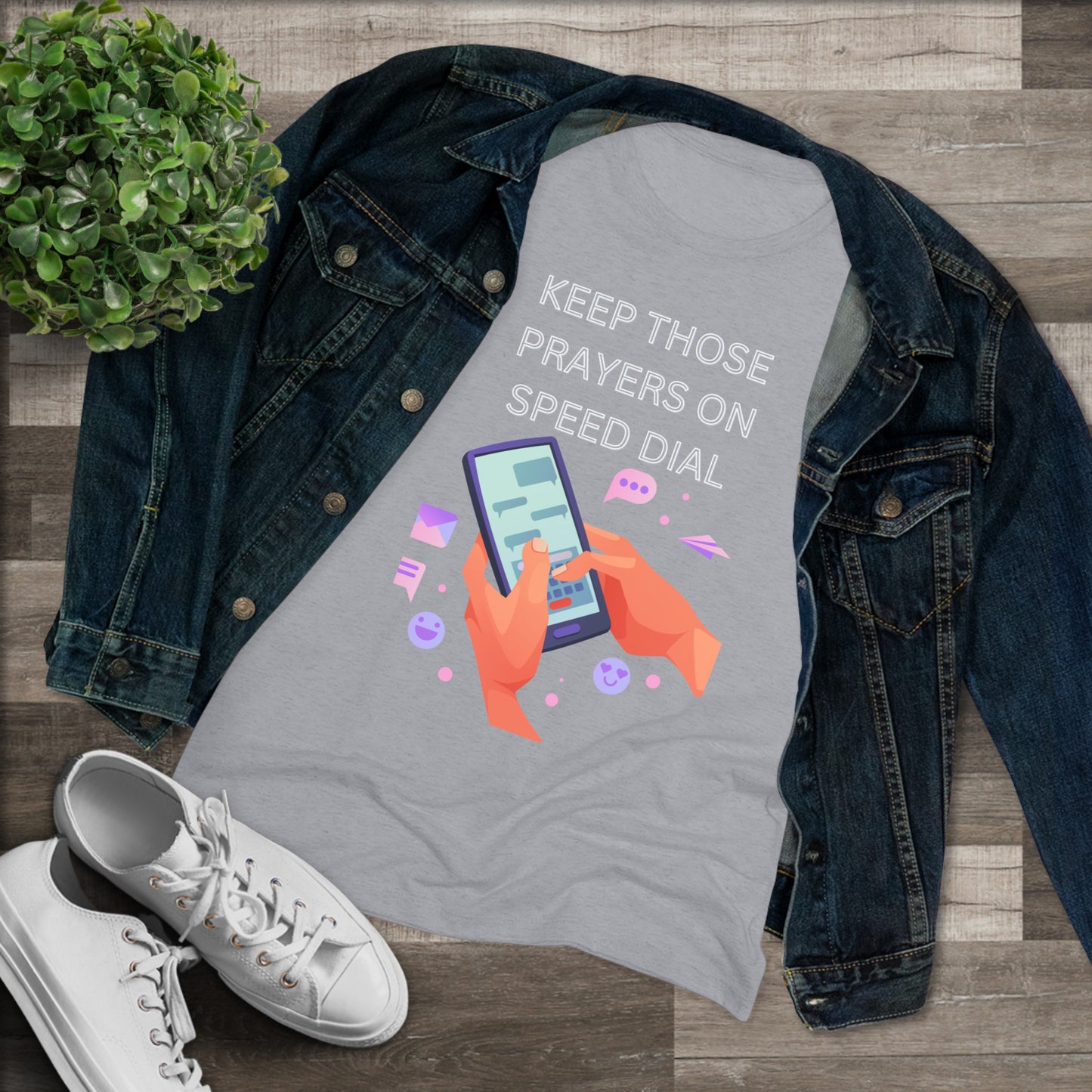 Women's Prayers on Speed Dial Triblend Tee