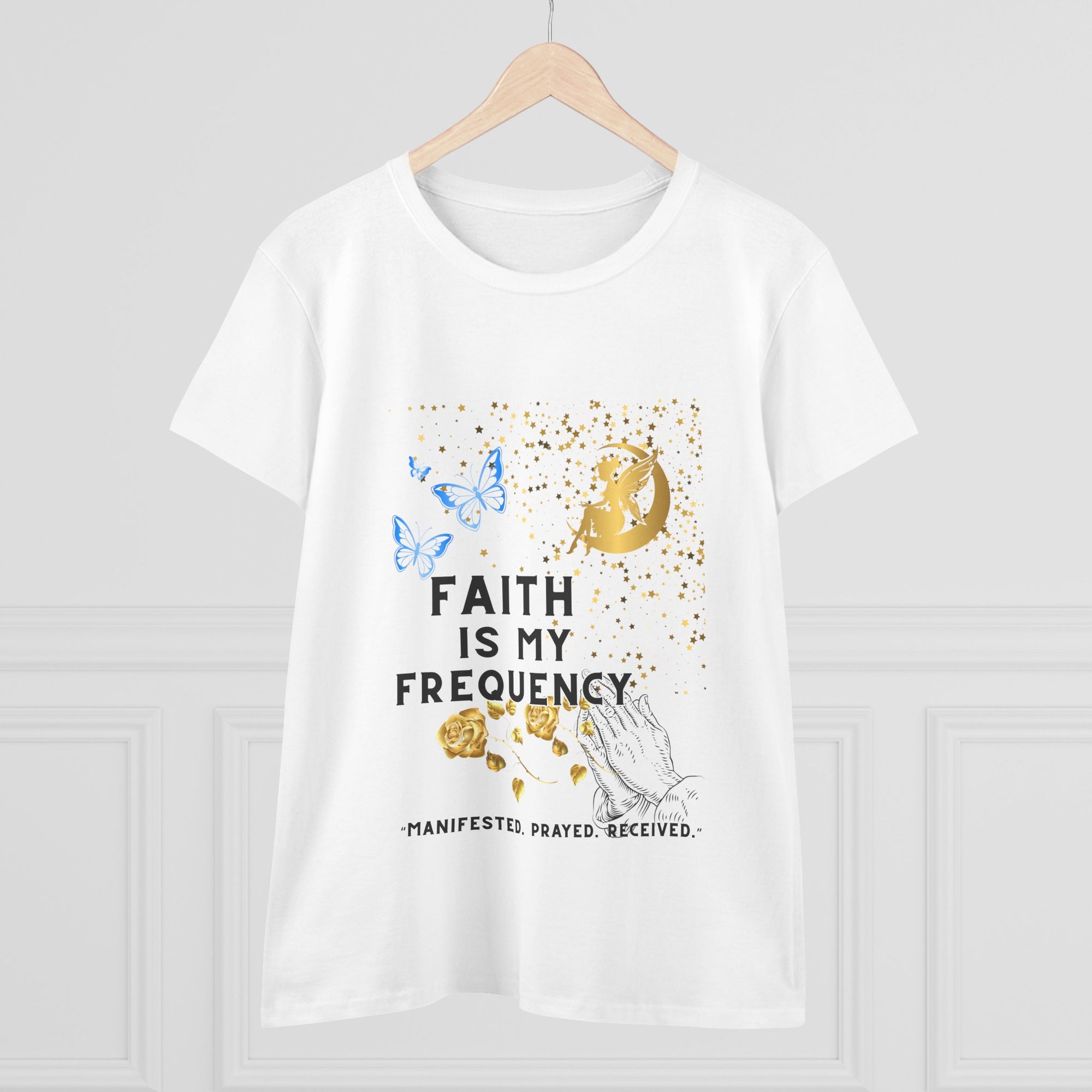 Faith is My Frequency Graphic Tee, Women's Positive Vibes Shirt, Religious Gift, Motivational Top, Spiritual