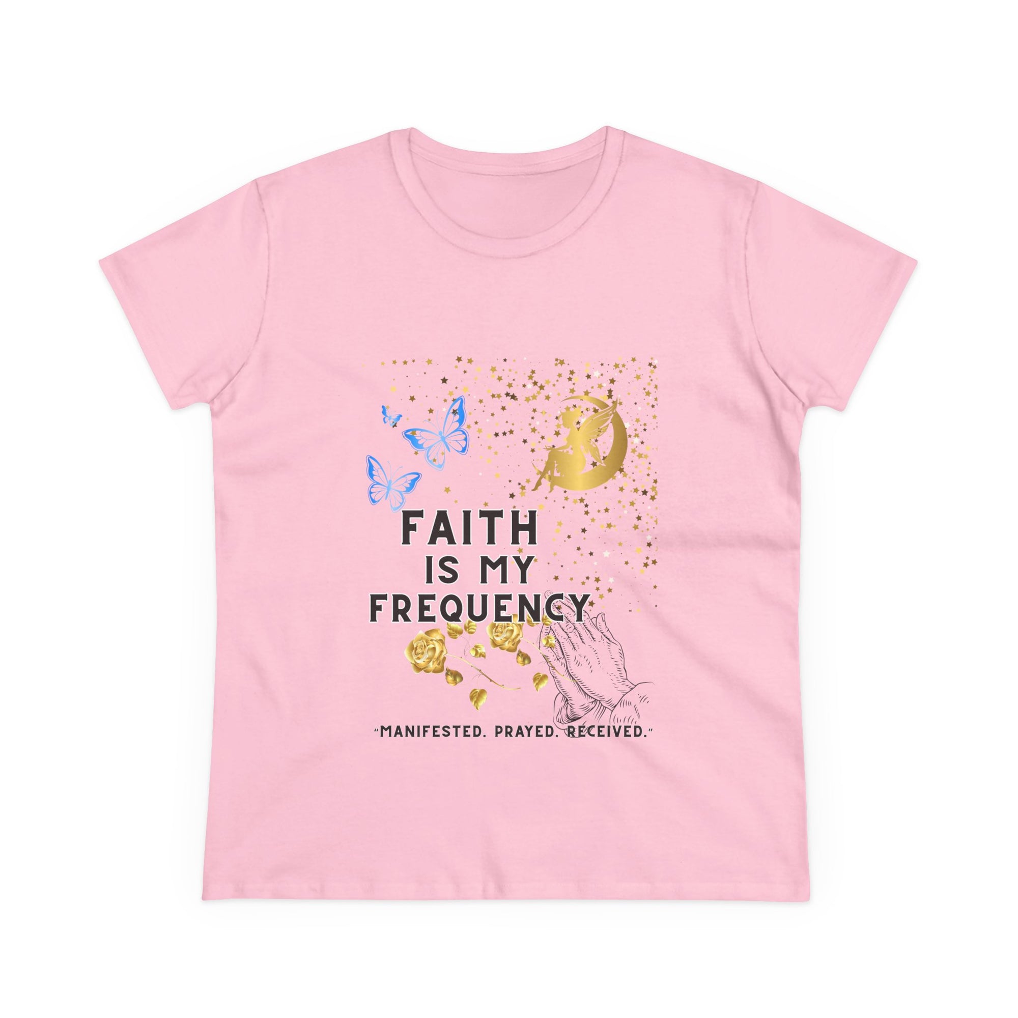 Faith is My Frequency Graphic Tee, Women's Positive Vibes Shirt, Religious Gift, Motivational Top, Spiritual