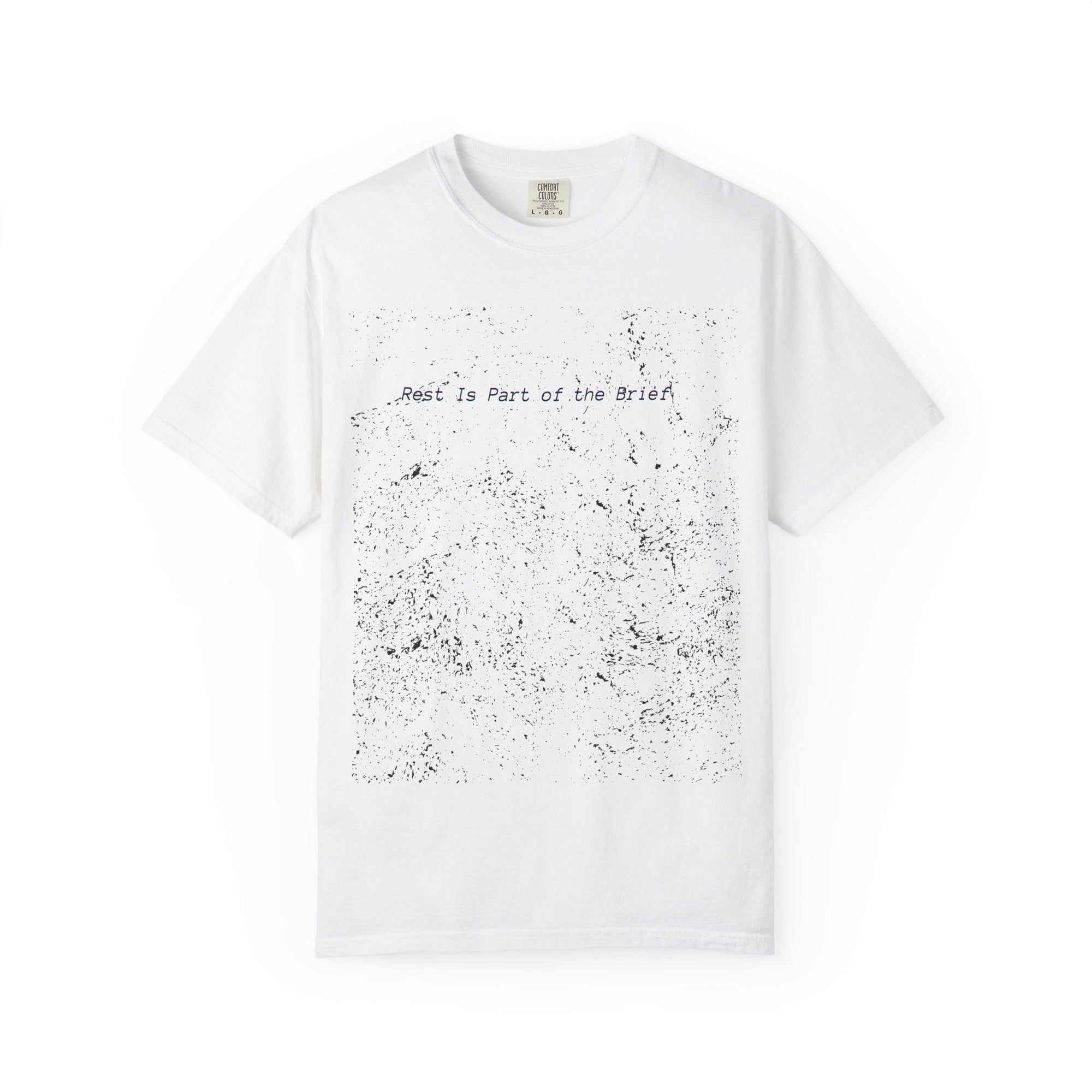 Rest Is Part of the Brief T-shirt in muted color with relaxed fit and soft heavyweight cotton fabric