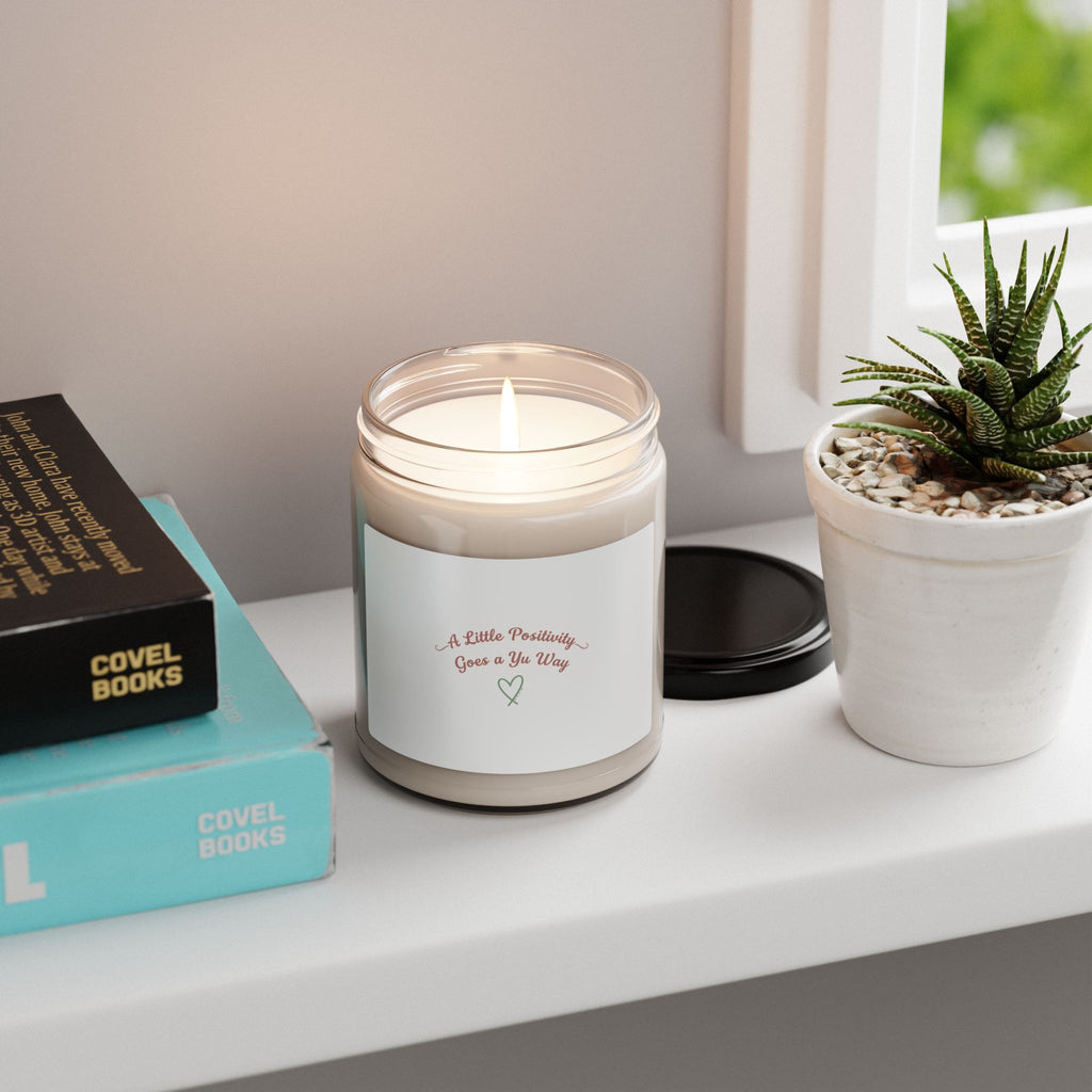 A Little Positivity Candle | Soy Candle, Mental Health Positivity, Encouraging Slogan