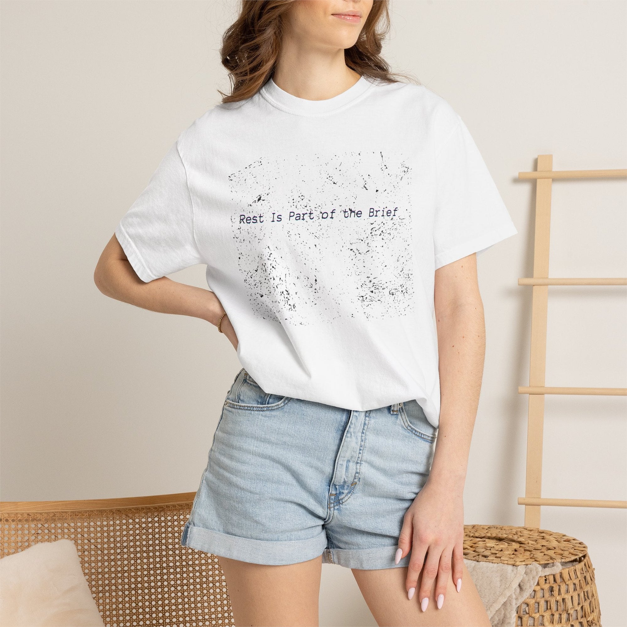 Rest Is Part of the Brief graphic tee in muted color with relaxed fit and durable cotton fabric