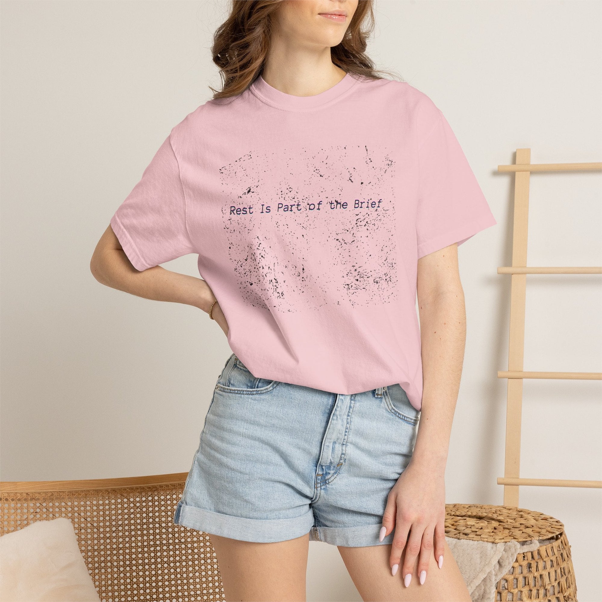 Rest Is Part of the Brief graphic tee in muted color with relaxed fit and durable cotton fabric