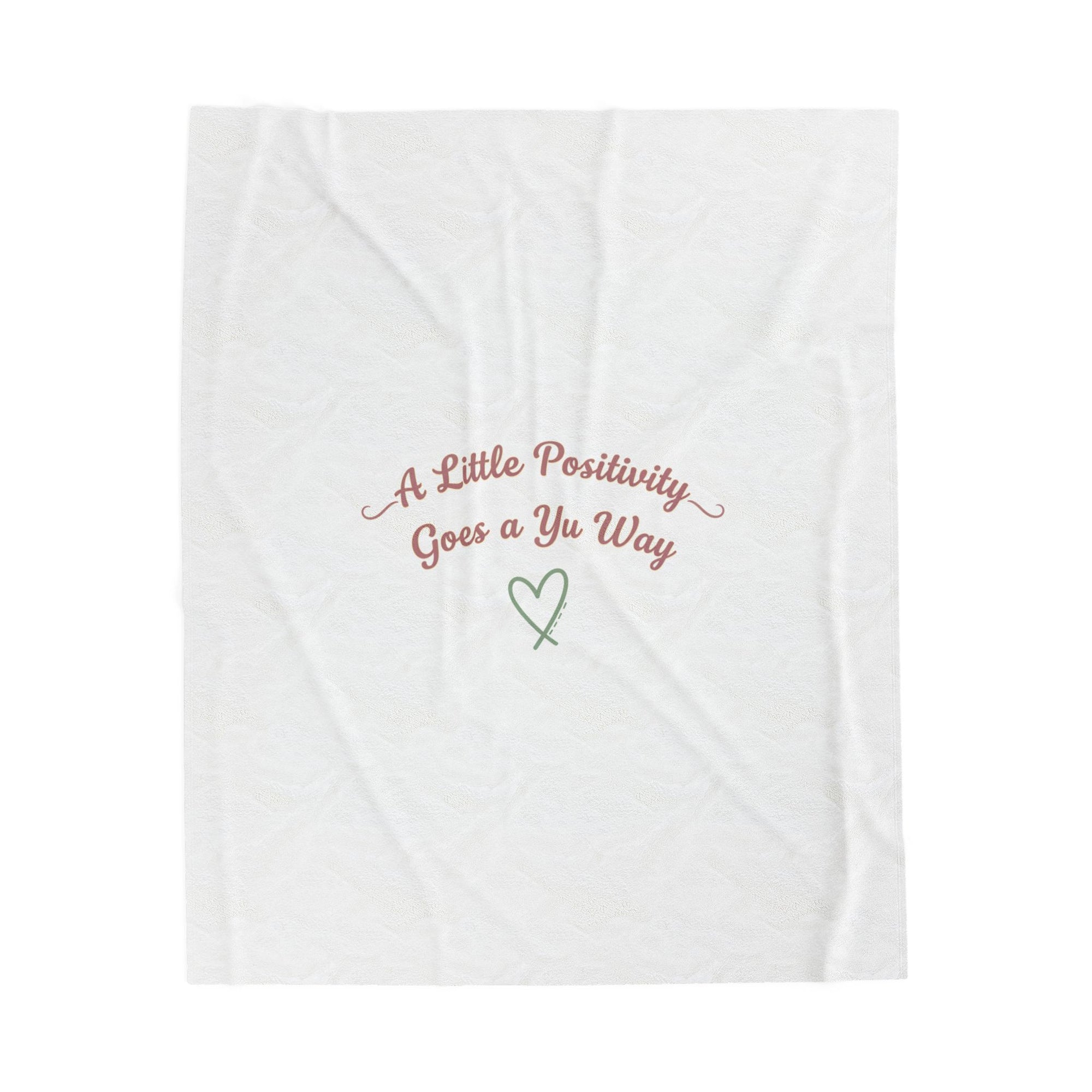 a little positivity goes your way Velveteen Blanket | micro-optimism, gentle affirmation