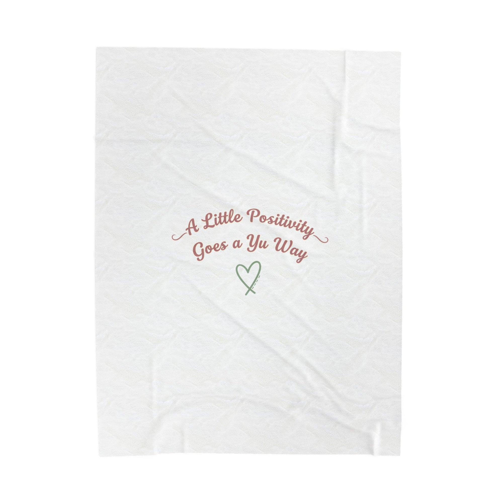 a little positivity goes your way Velveteen Blanket | micro-optimism, gentle affirmation
