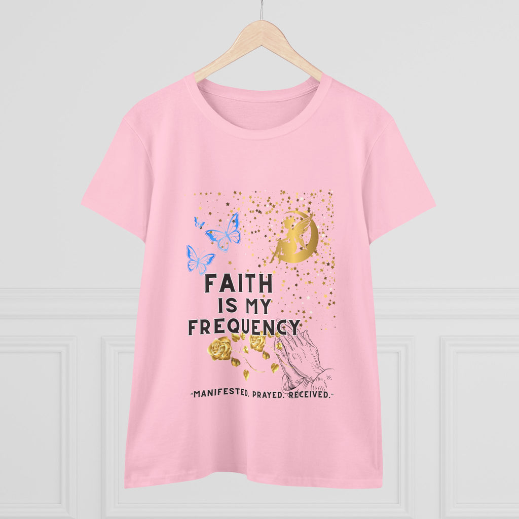Faith is My Frequency Graphic Tee, Women's Positive Vibes Shirt, Religious Gift, Motivational Top, Spiritual