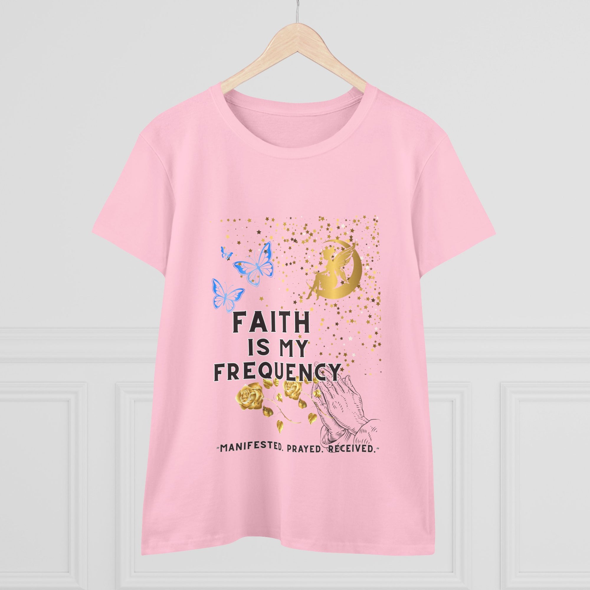 Faith is My Frequency Graphic Tee, Women's Positive Vibes Shirt, Religious Gift, Motivational Top, Spiritual