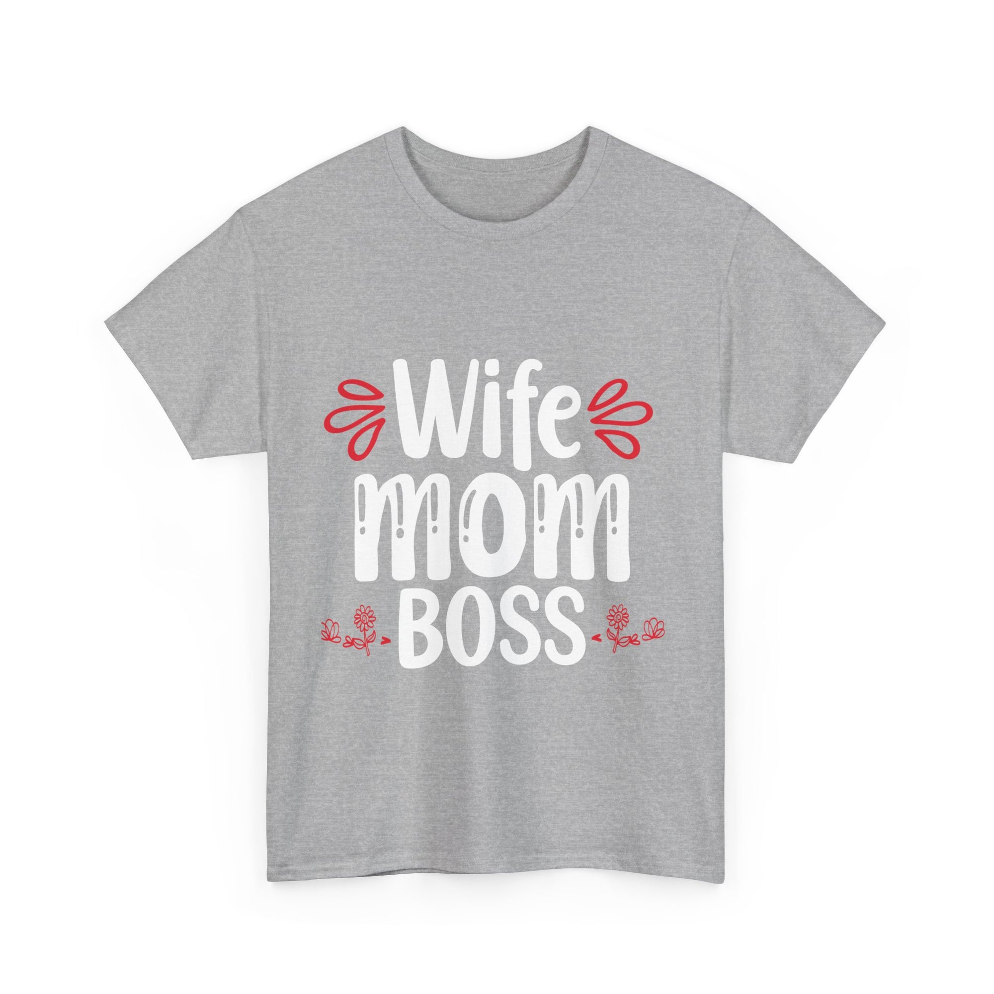 Wife Mom Boss Tee, Unisex Cotton Shirt for Moms, Perfect Gift for Mother's Day, Casual Wear, Everyday Style