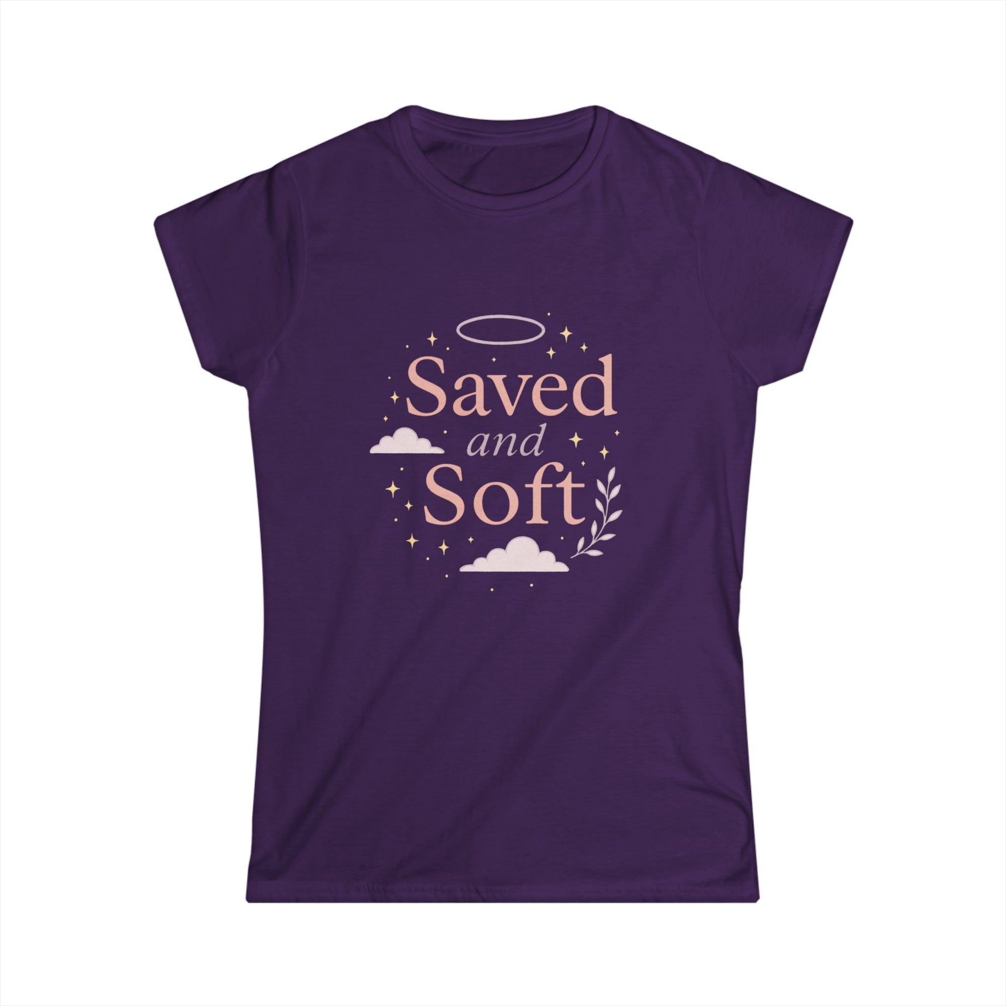 Saved and Soft Women's Softstyle Tee, Comfort Fit T-Shirt, Relaxed Fit Shirt, Lightweight Tee, Cozy Women's Top, Gentle Feel Tee