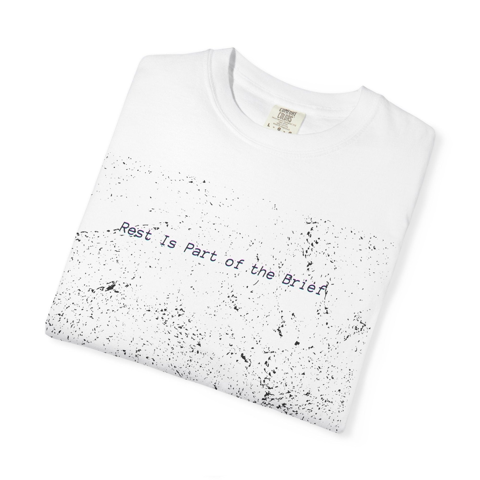 Rest Is Part of the Brief heavyweight cotton t-shirt with muted color and relaxed fit