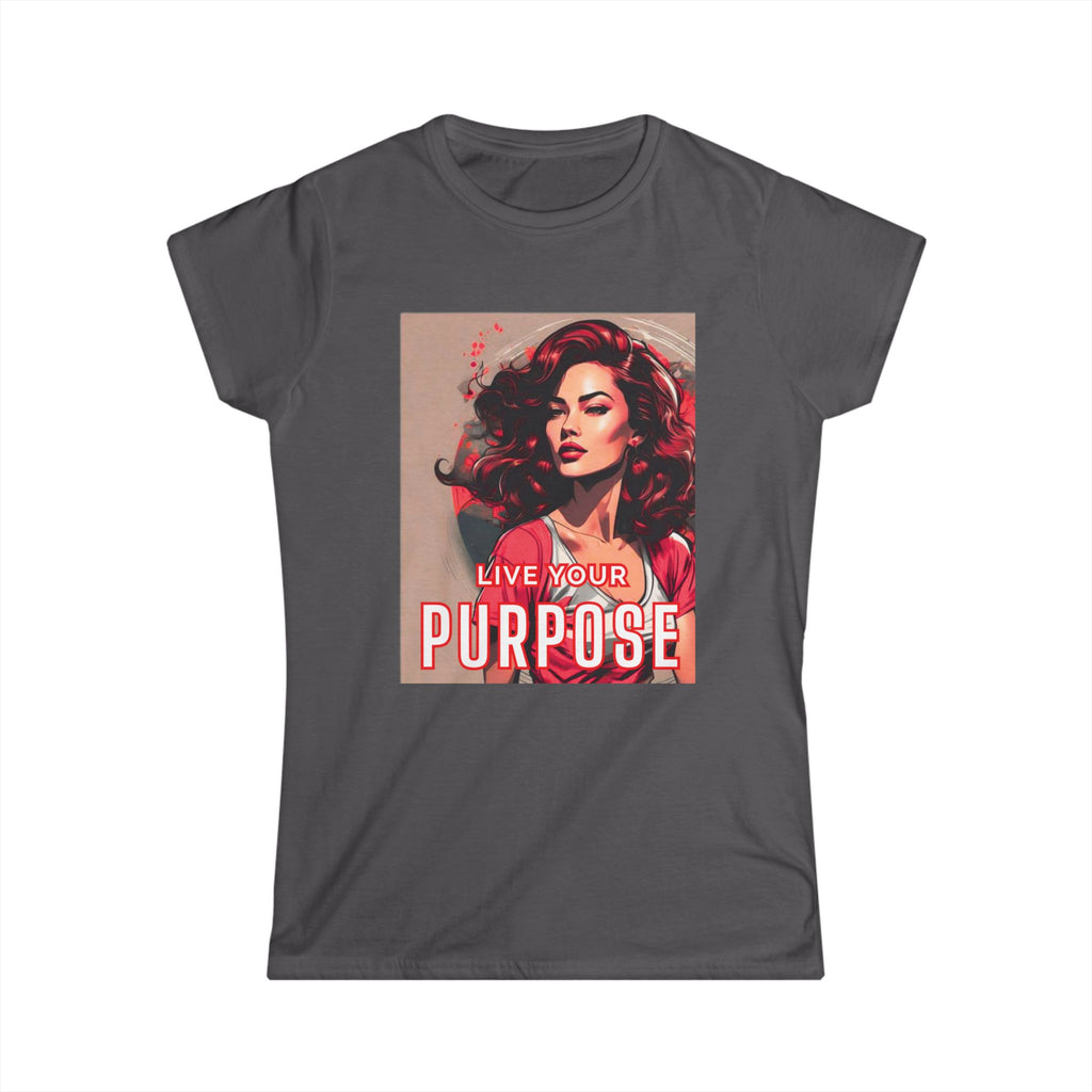 Live Your Purpose Tee | Retro Glam Portrait, Motivational Typography