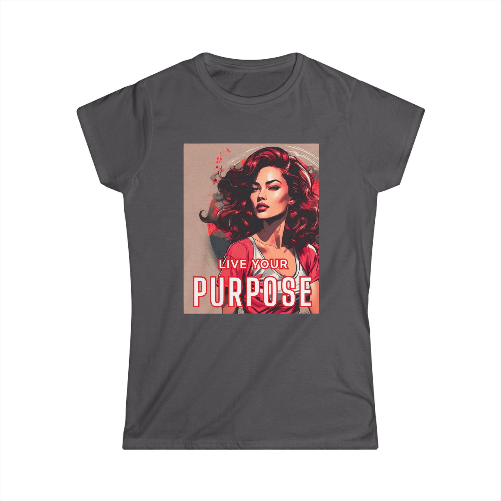 Live Your Purpose Tee | Retro Glam Portrait, Motivational Typography