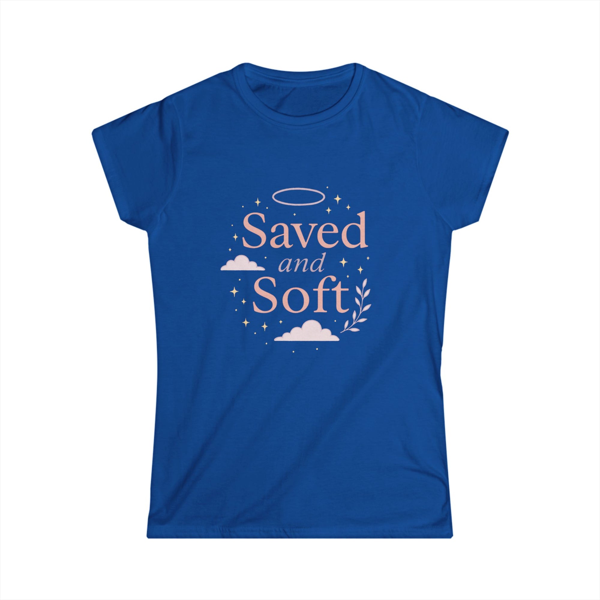 Saved and Soft Women's Softstyle Tee, Comfort Fit T-Shirt, Relaxed Fit Shirt, Lightweight Tee, Cozy Women's Top, Gentle Feel Tee