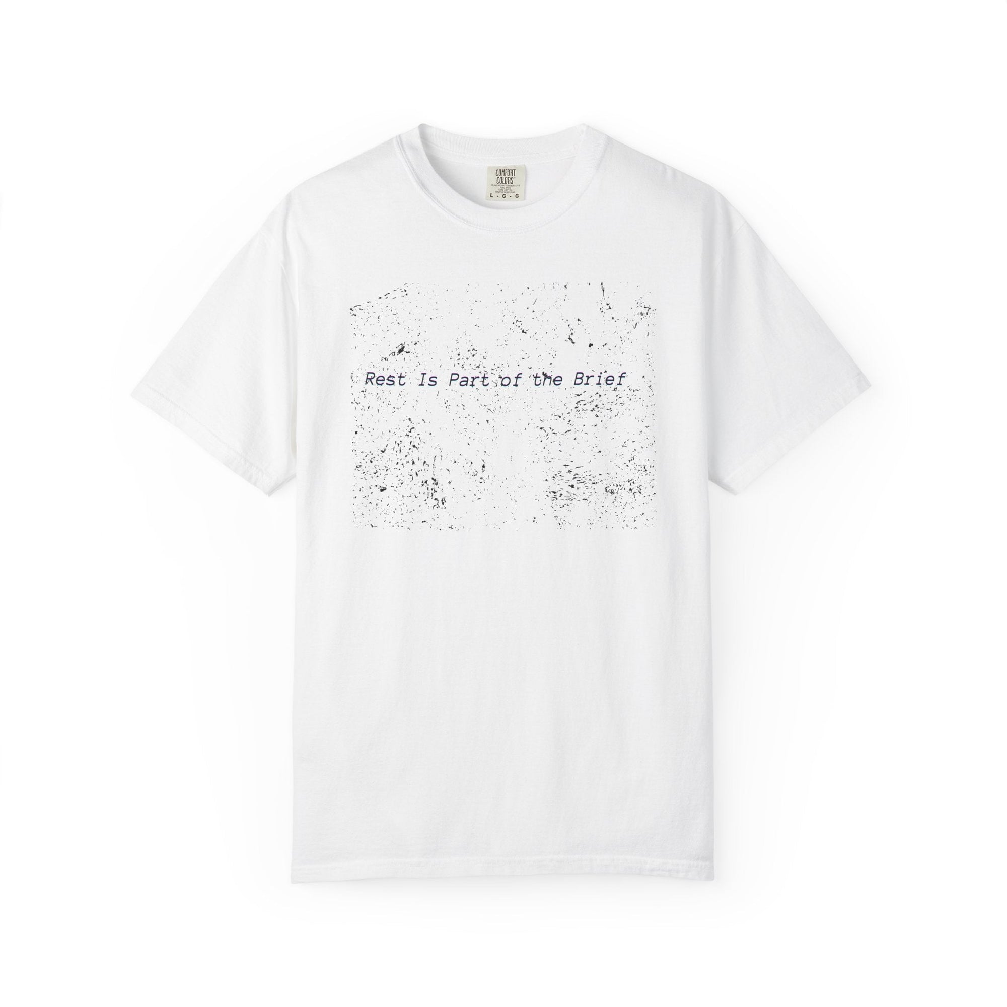 Rest Is Part of the Brief graphic tee in muted color with relaxed fit and durable cotton fabric
