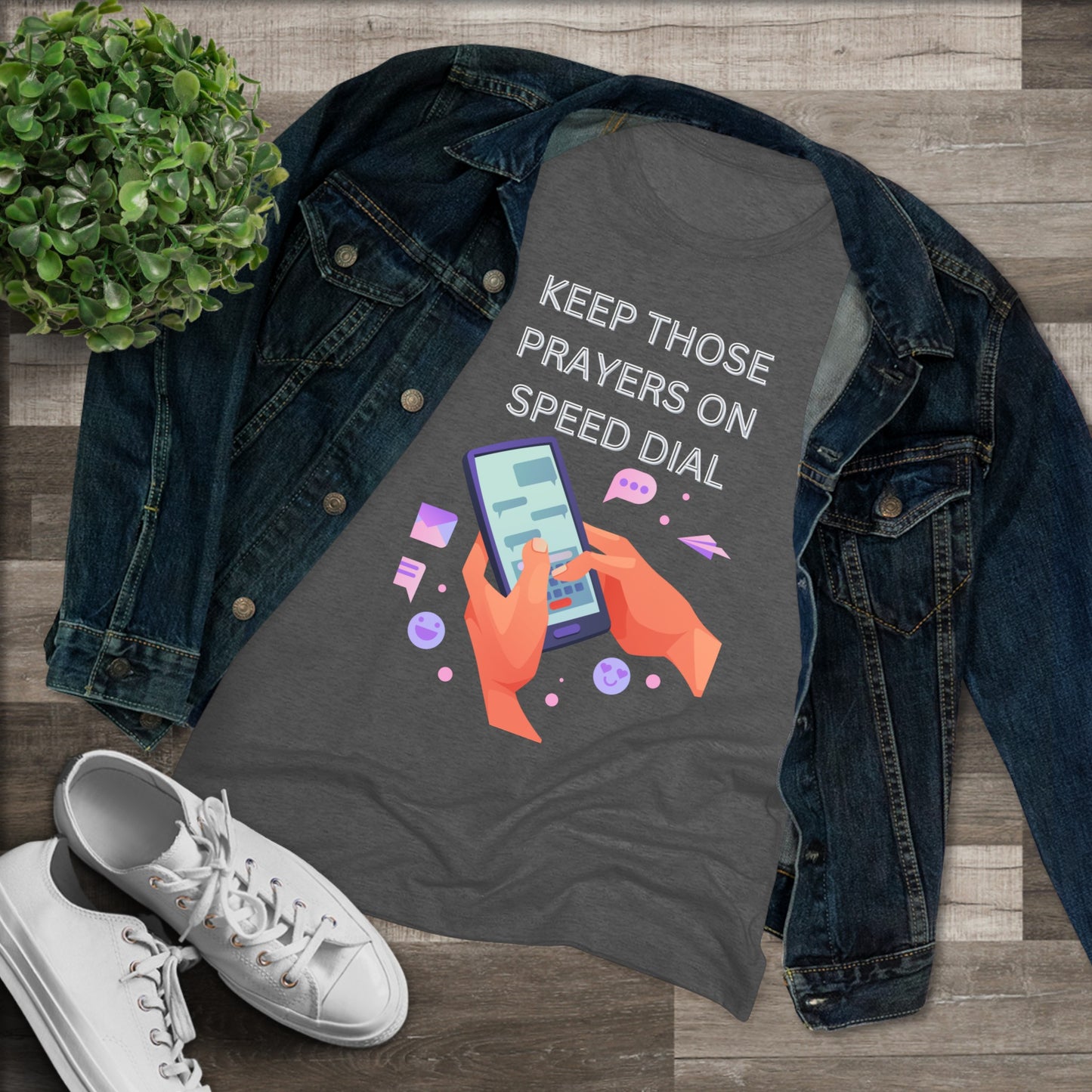 Women's Prayers on Speed Dial Triblend Tee