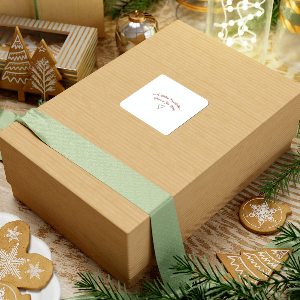 A Little Positivity Goes a Ya Way Kiss-Cut Sticker | Positive Micro-Optimism, Mental Health Positivity