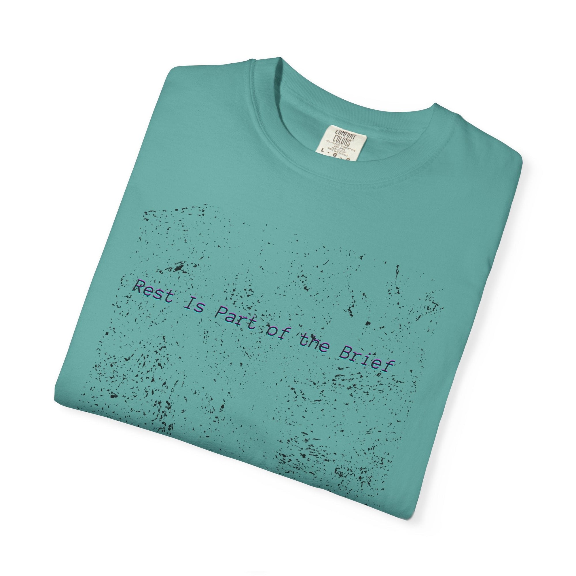 Rest Is Part of the Brief heavyweight cotton t-shirt with muted color and relaxed fit