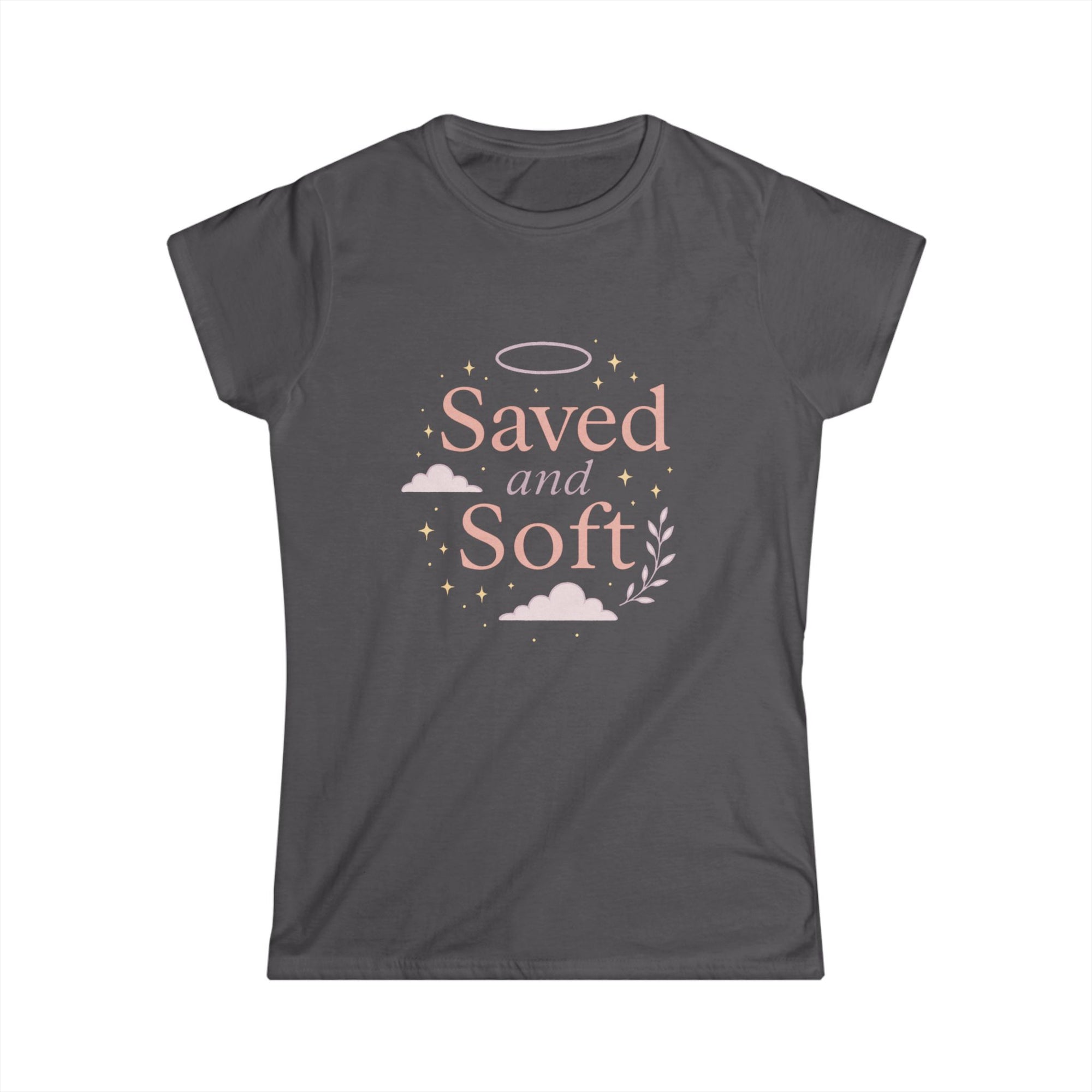 Saved and Soft Women's Softstyle Tee, Comfort Fit T-Shirt, Relaxed Fit Shirt, Lightweight Tee, Cozy Women's Top, Gentle Feel Tee