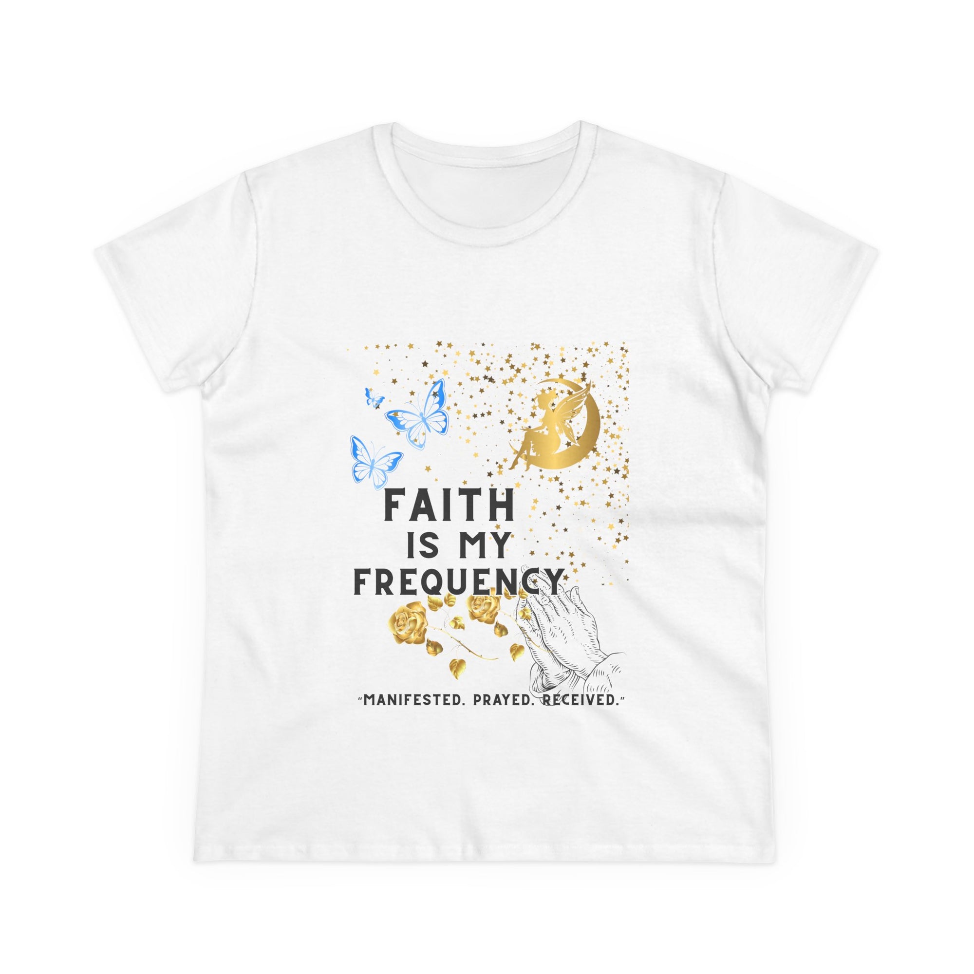 Faith is My Frequency Graphic Tee, Women's Positive Vibes Shirt, Religious Gift, Motivational Top, Spiritual