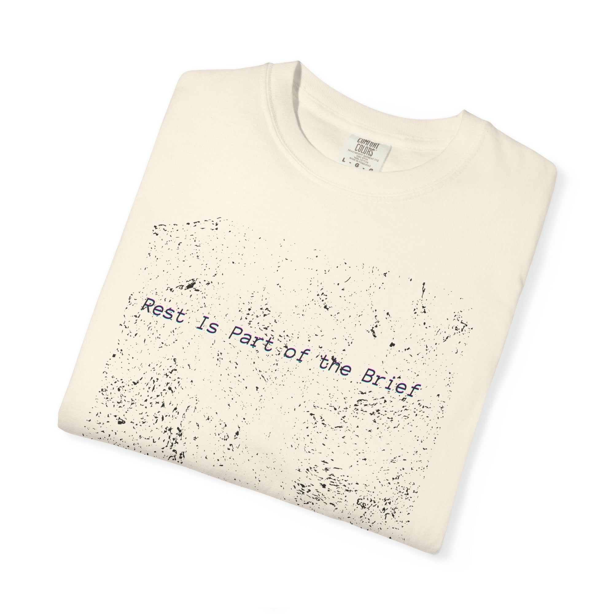 Rest Is Part of the Brief heavyweight cotton t-shirt with relaxed fit and garment-dyed finish