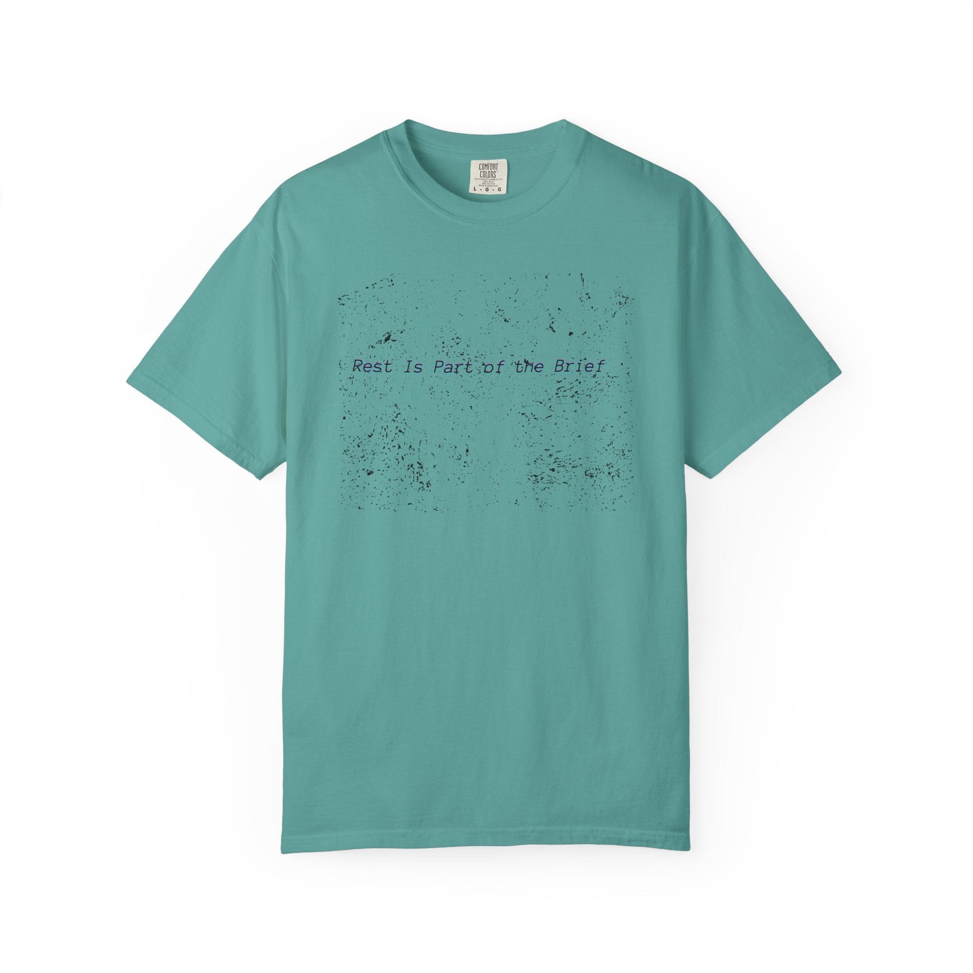Rest Is Part of the Brief graphic t-shirt in muted color with relaxed fit and durable cotton fabric